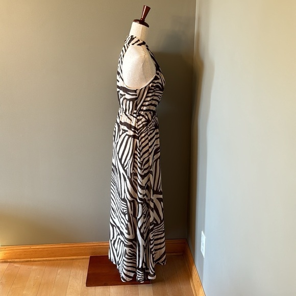 Express Women's Size Small Neutral Animal Print Maxi Dress - Picture 6 of 14